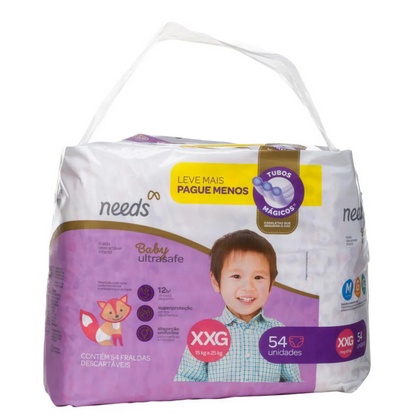 Fralda Needs Baby Ultrasafe XXG 54 unidades