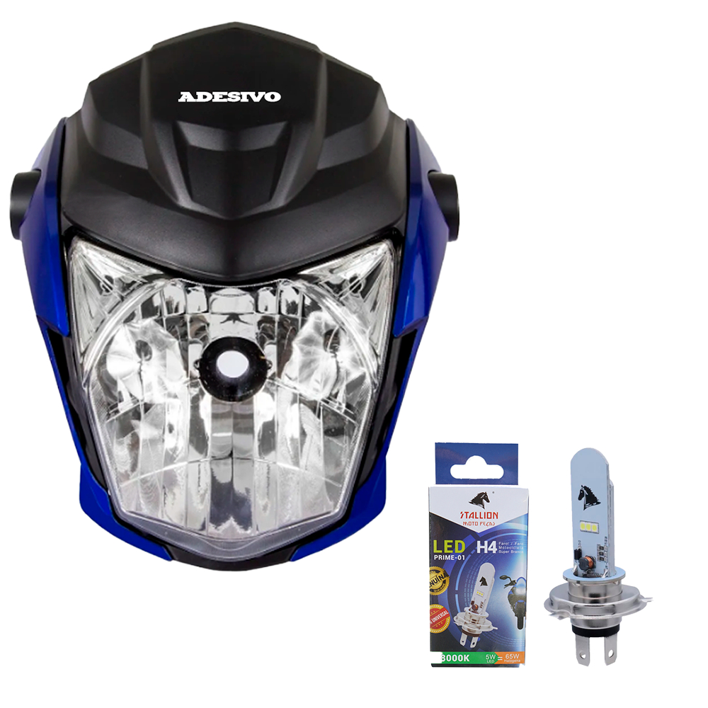 Frente Farol Completo Com Suporte Aranha E Lâmpada Led Cg Fan Ano 2022 2023 2024