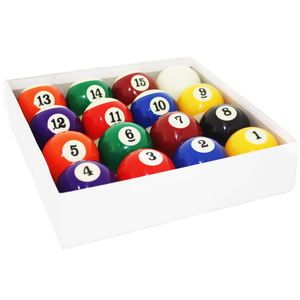 Jogo Bolas De Bilhar Sinuca 52mm Numeradas Coloridas e Branca 54mm
