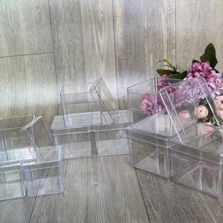 10 UNIDADES - Caixa Acrílica Transparente Quadrada (4X4; 5x5; ) em Oferta na Shopee