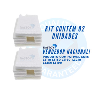 Kit 02 Feltro Almofada Esponja Absolvente para Epson L3100 L3110 L3115 L3150 L3250 L3160 L5190 L5290 em Oferta na Shopee