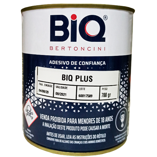 Cola de Contato Biq Plus Litro 700gr - Perfeita para Reparos em Couro, Madeira, Courvim e Eva.