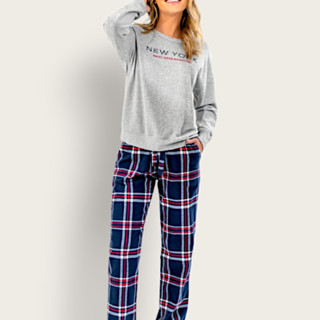Pijama Feminino Pijamas Quentes Inverno Frio Adulto Longo Comprido Luxo