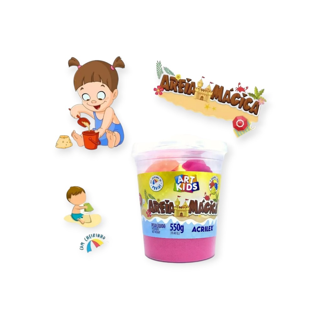 Areia Magica Maravilha 550g Acrilex Art kids