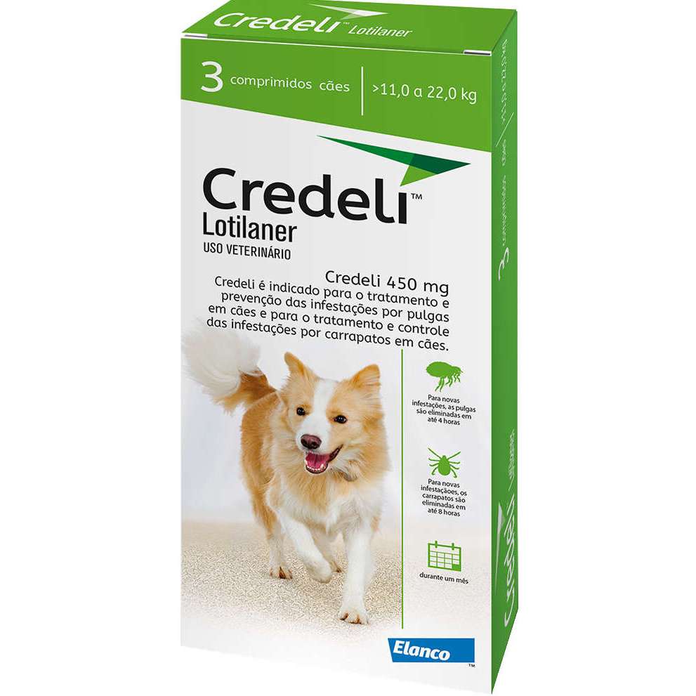 Credeli 11 A 22kg Caixa com 3 Comprimidos - Elanco