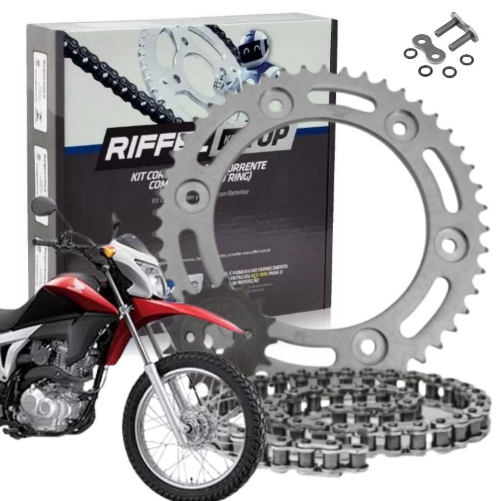 Kit Relação Tração Transmissão Retentor Honda Bros 160 Xre 190 2015 2016 2017 a 