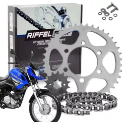 Kit Relação Tração Transmissão Com Retentor Yamaha Crosser 150 2014 a 2024 Original Riffel