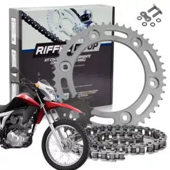 Kit Relação Tração Transmissão Retentor Honda Bros 160 Xre 190 2015 2016 2017 a 2025 Original Riffel