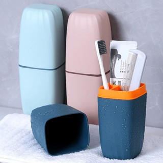 Porta Escova de Dente Com 3 Divisórias E Tampa Para Uma Rotina De Higiene Perfeita em Oferta na Shopee