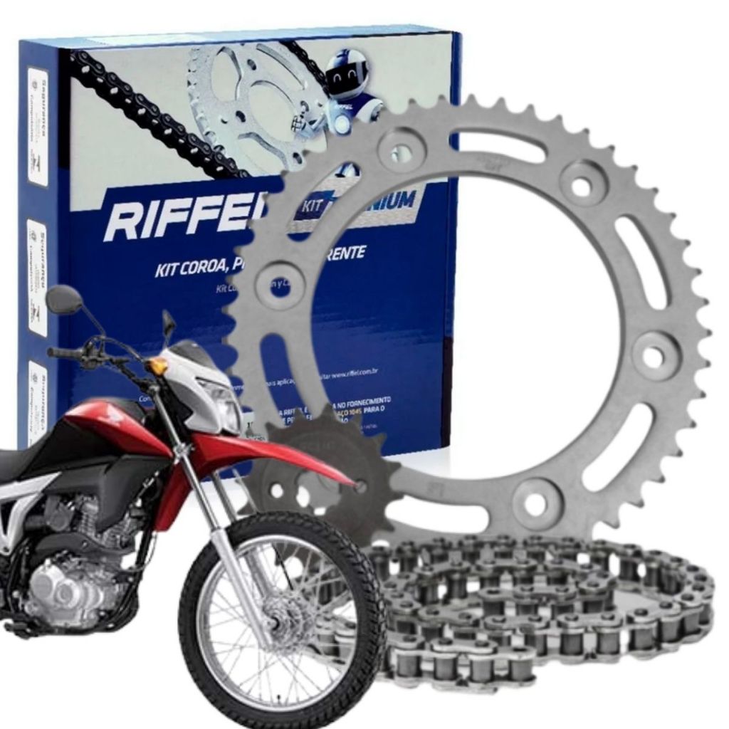 Kit Relação Tração Transmissão Honda Nxr 160 Bros Xre 190 2015 a 2025 Original R