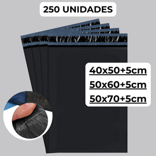 Envelope de Segurança 40x50cm Kit 250un Com Aba Adesiva Resistente Saco Correio Ecommerce
