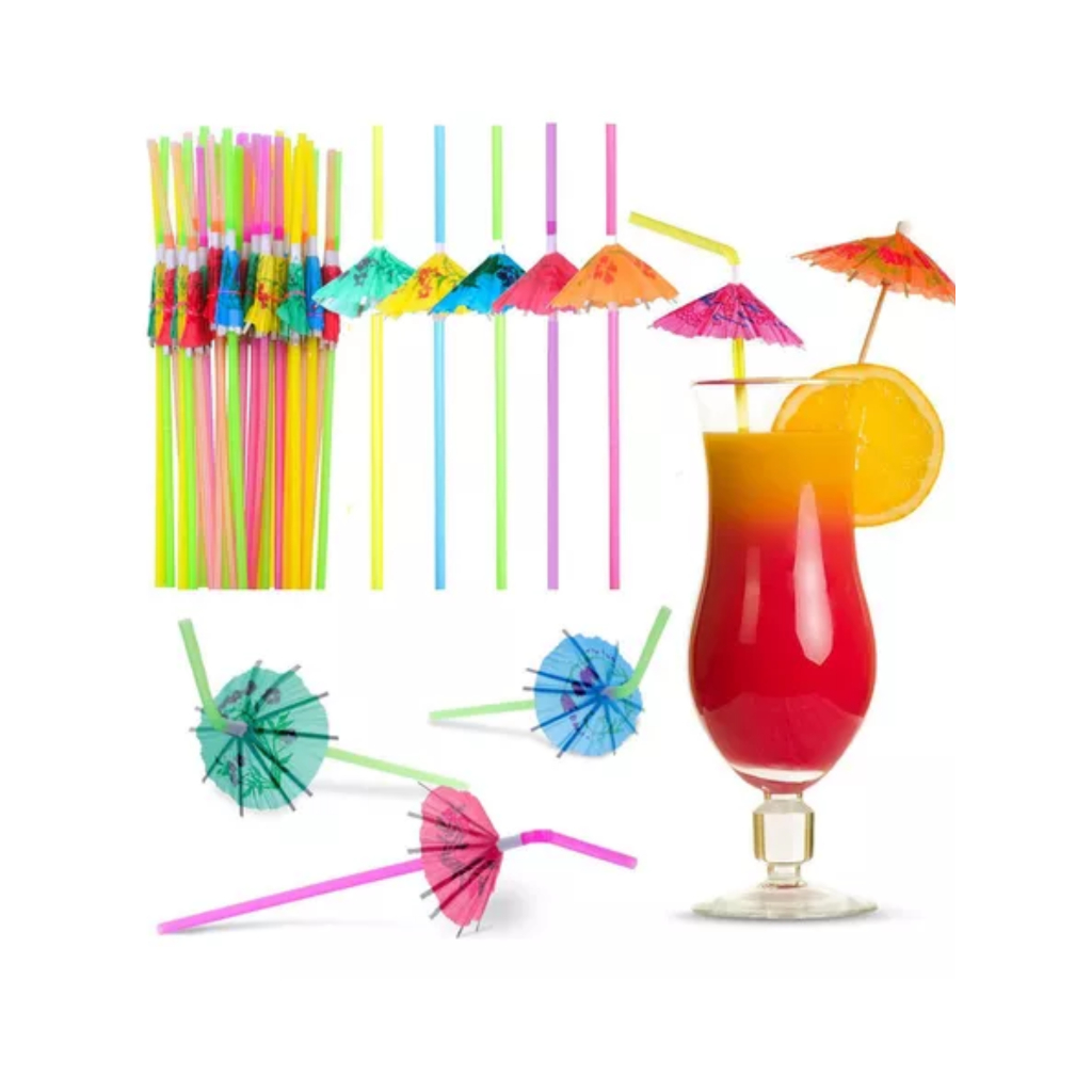20-100 Guarda-Chuva Canudos Coloridos Festas Temáticas De Praia Decoração De Coquetel 20-100 Guarda-Chuva Canudos Coloridos Festas Temáticas De Praia Decoração De Coquetel