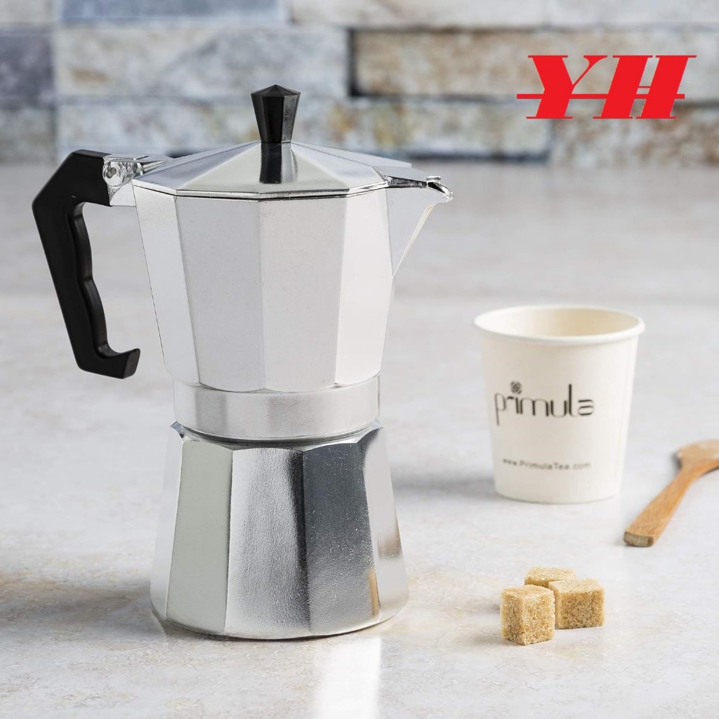 YH-Primula Cafeteira clássica de café expresso e fogão, panela de moka para café e cubano, cafeteira Greca, cafeterias