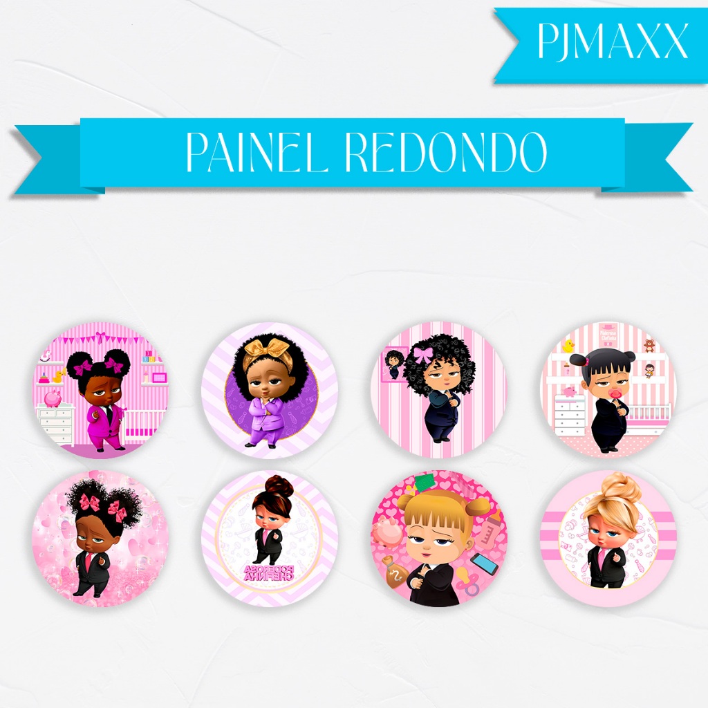 Capa Para Painel Redondo Tema Poderosa Chefinha Menina Rosa Decoração Aniversario Festa Malha em Oferta na Shopee