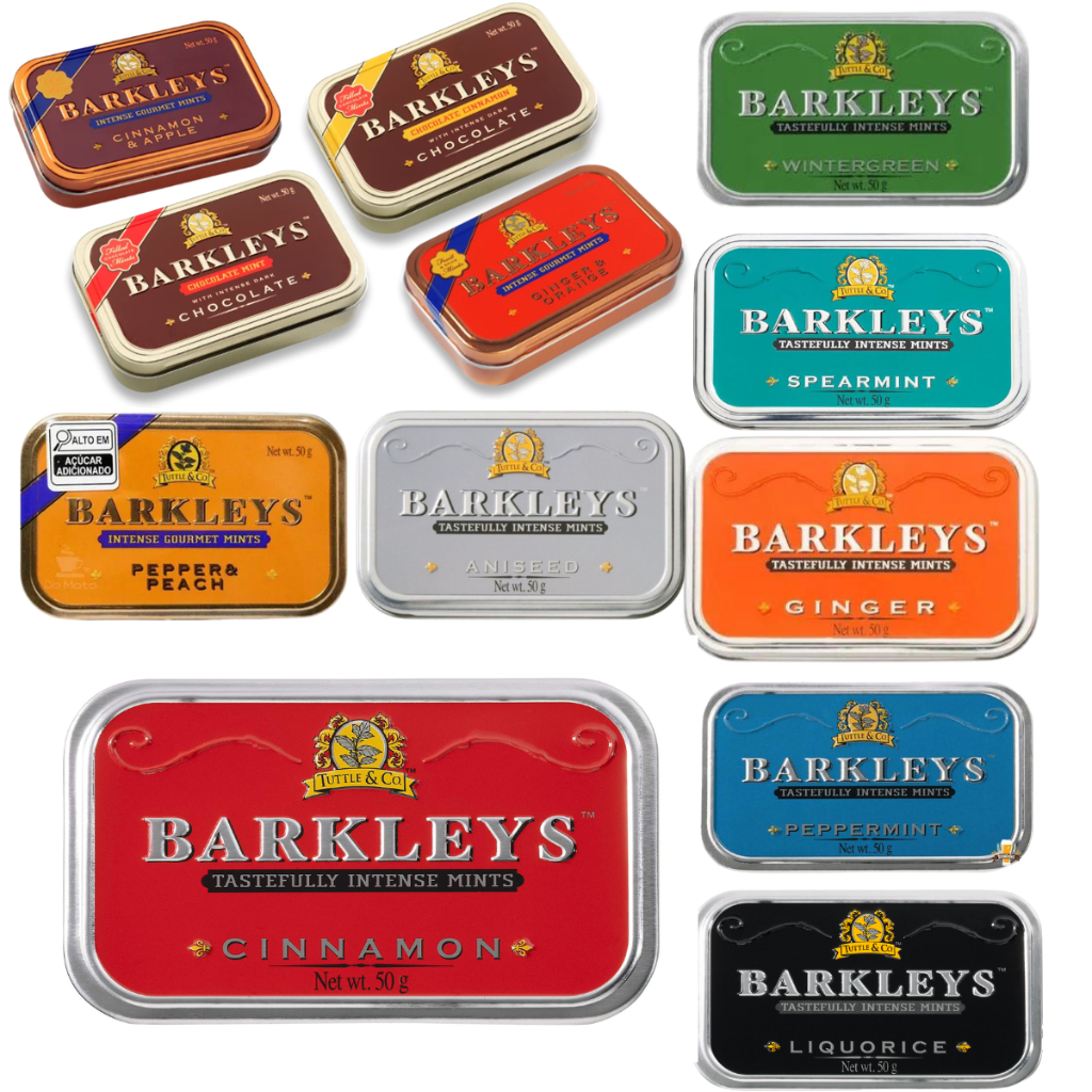 1 lata balas barkleys varios sabores importado 50g em Oferta na Shopee