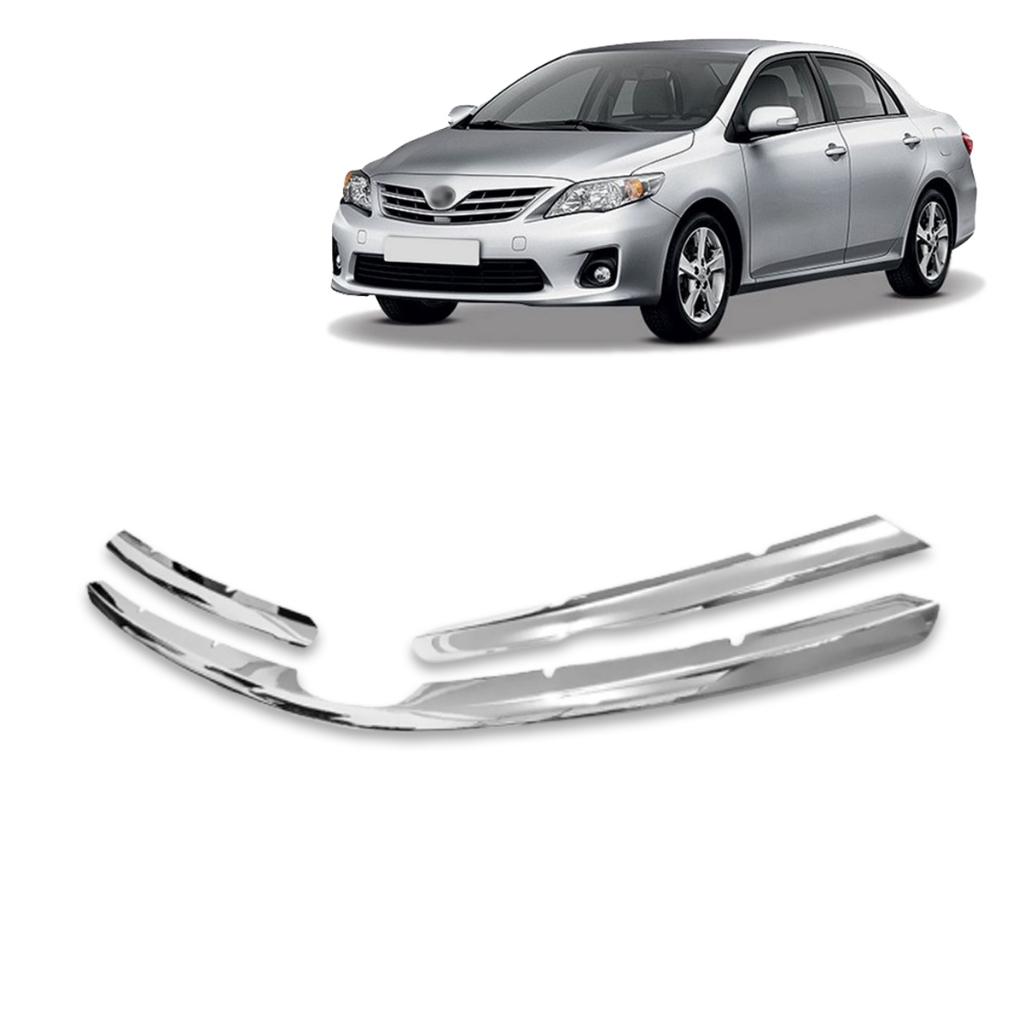 Aplique Friso Grade Dianteira Toyota Corolla 2009 2010 2011 Kit Cromado