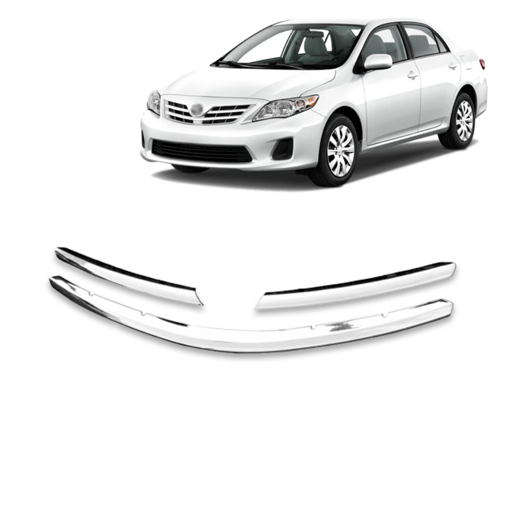 Aplique Friso Grade Dianteira Toyota Corolla 2012 2013 2014 Kit Cromado