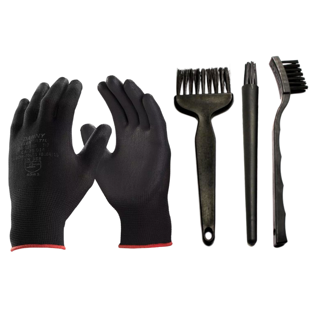 Luva Antiestatica Com 3 Pinceis Hikari Anti Estática Limpeza