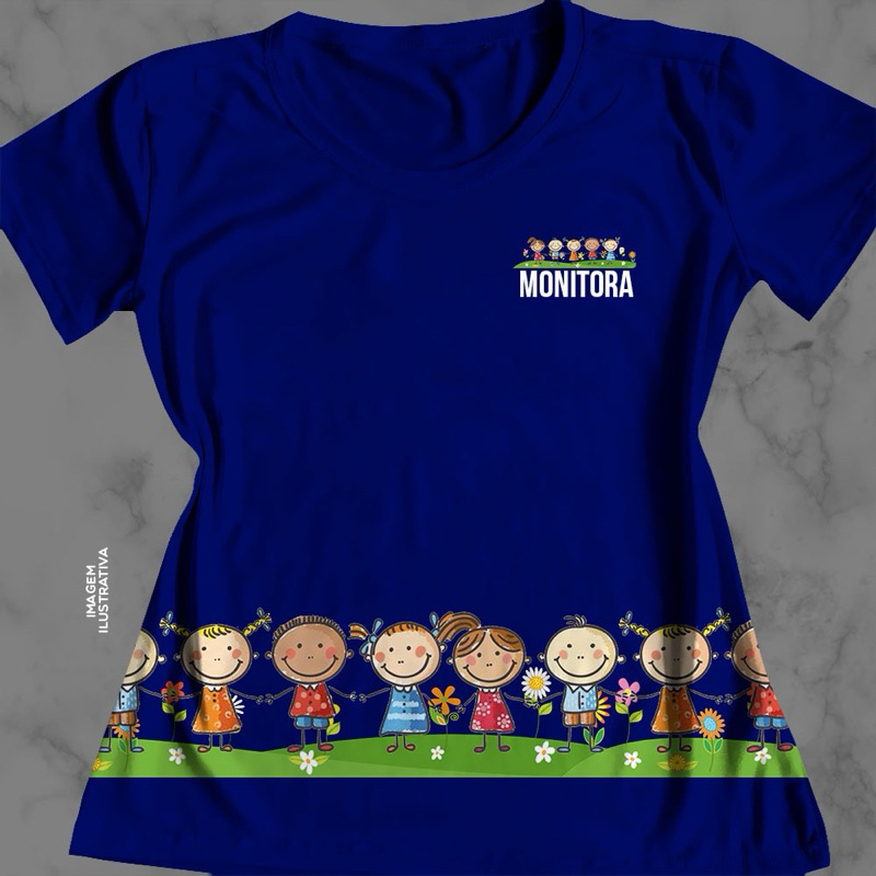 Blusa Feminina Tshirt Camisa Camiseta Monitora em Oferta na Shopee