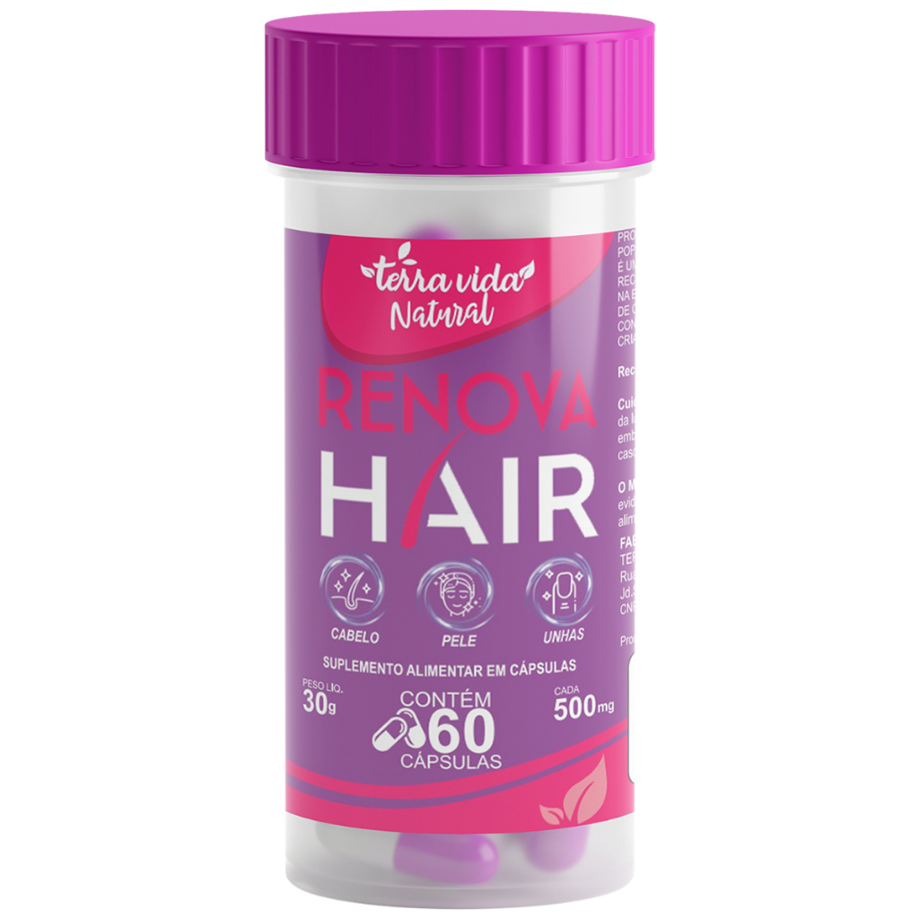 Biotina Com Colágeno Para Cabelo, pele e unhas Renova Hair