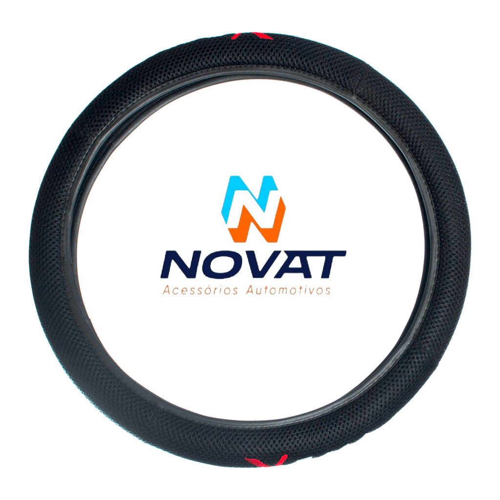 Capa de Volante Para Carros Universal Linha Esportiva Typer em Tecido Respirável Reforçado