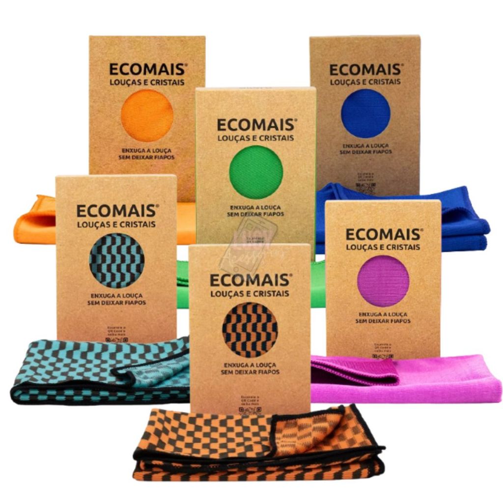 Ecomais Louças e Cristais Seca Sem Deixar Fiapos ou Resíduos 40x60cm Akora em Oferta na Shopee