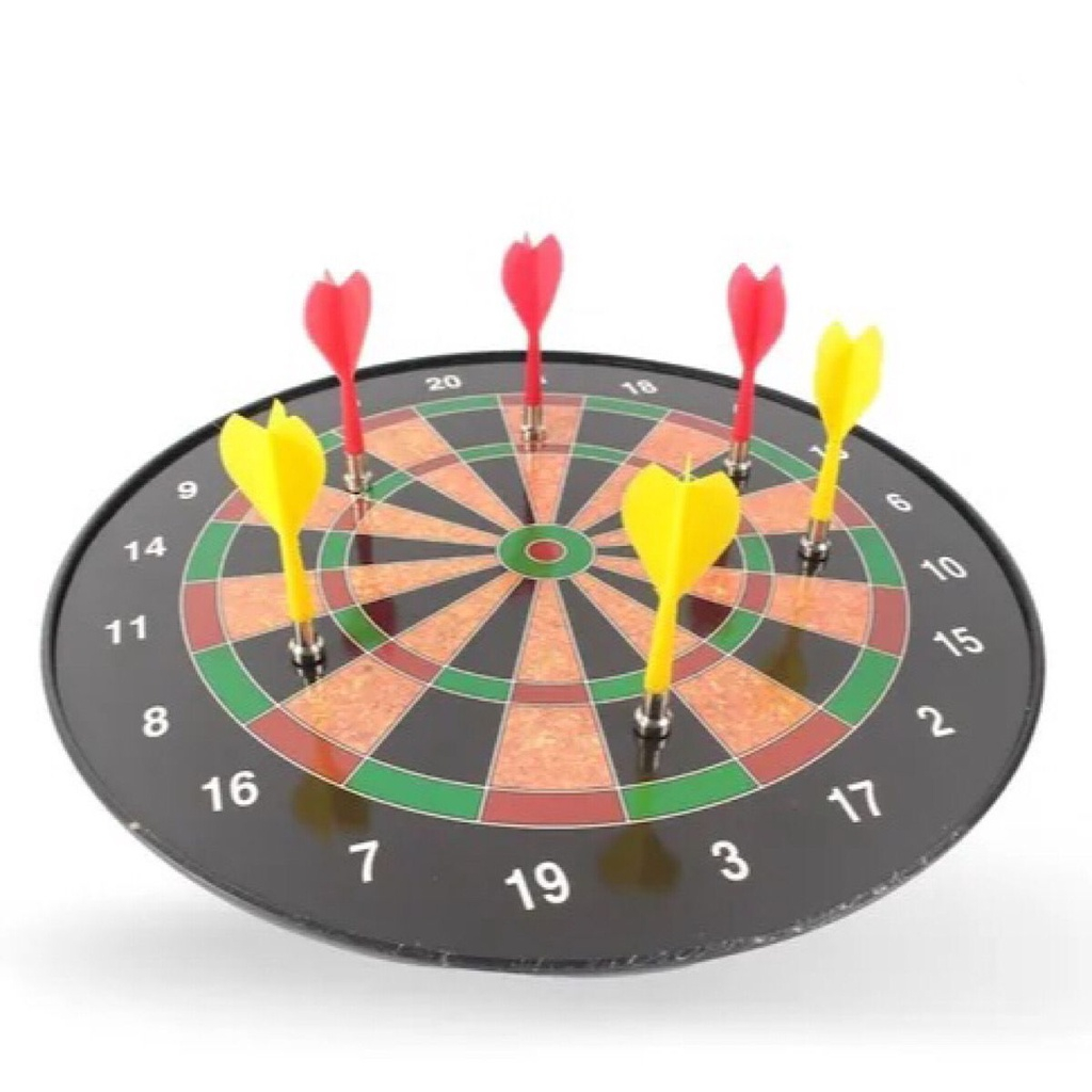 Jogo De Dardo Magnético Tabuleiro Alvo 34 Cm Com 6 Dardos de Plástico ponta Magnética