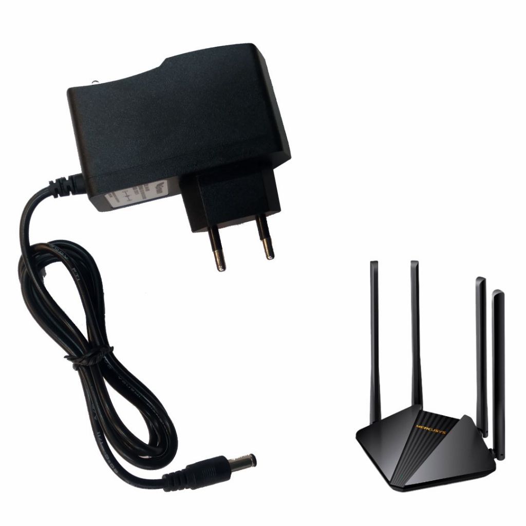 Fonte Específica Para Roteador Mercusys AC1200 MR30G ( Cabo de Força / Cabo de Energia / Carregador ) - R979