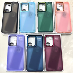 Capa SPACE Acrílico Fosca Anti Impacto Para Xiaomi Redmi Note 13 Pro 4G/5G/Note 13 Pro Plus 5G com borda galvanizada