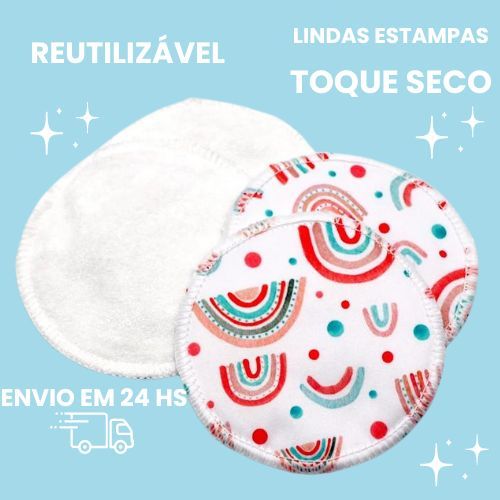 Absorvente para Seios - Reutilizável - Impermeável - Ecológico  - Toque Seco em Oferta na Shopee