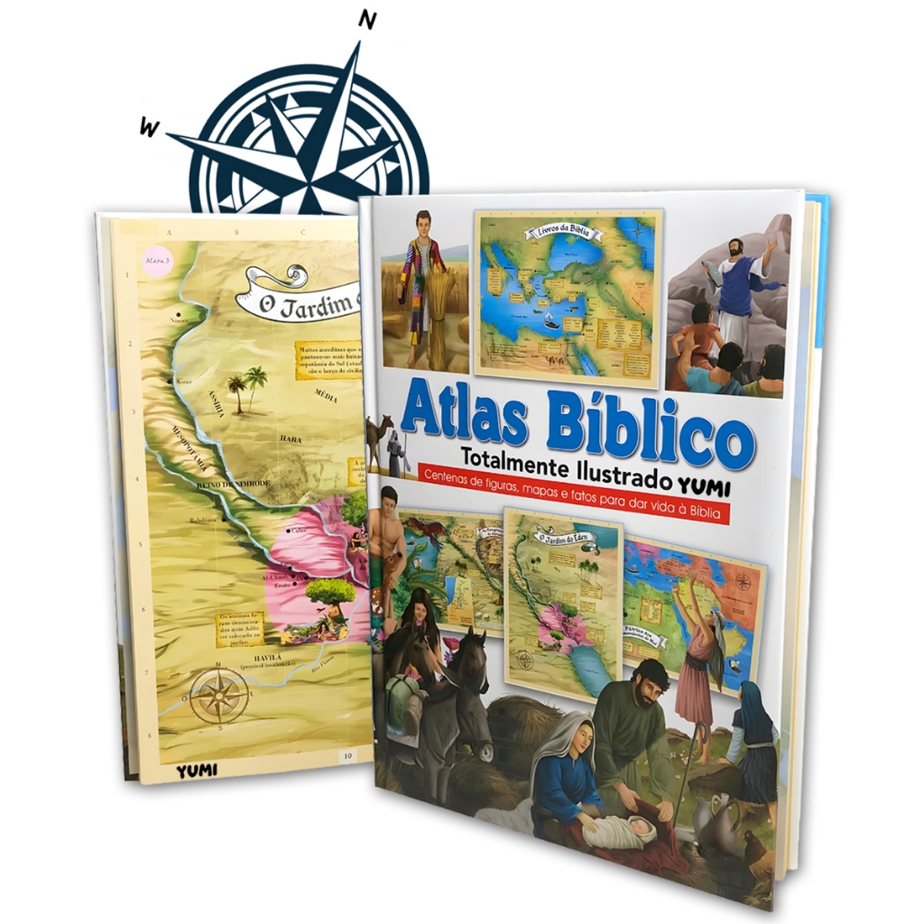 Livro : Atlas Bíblico Para Adolescentes Estudos Da Bíblia Ilustrada Completa Velho E Novo Testamento