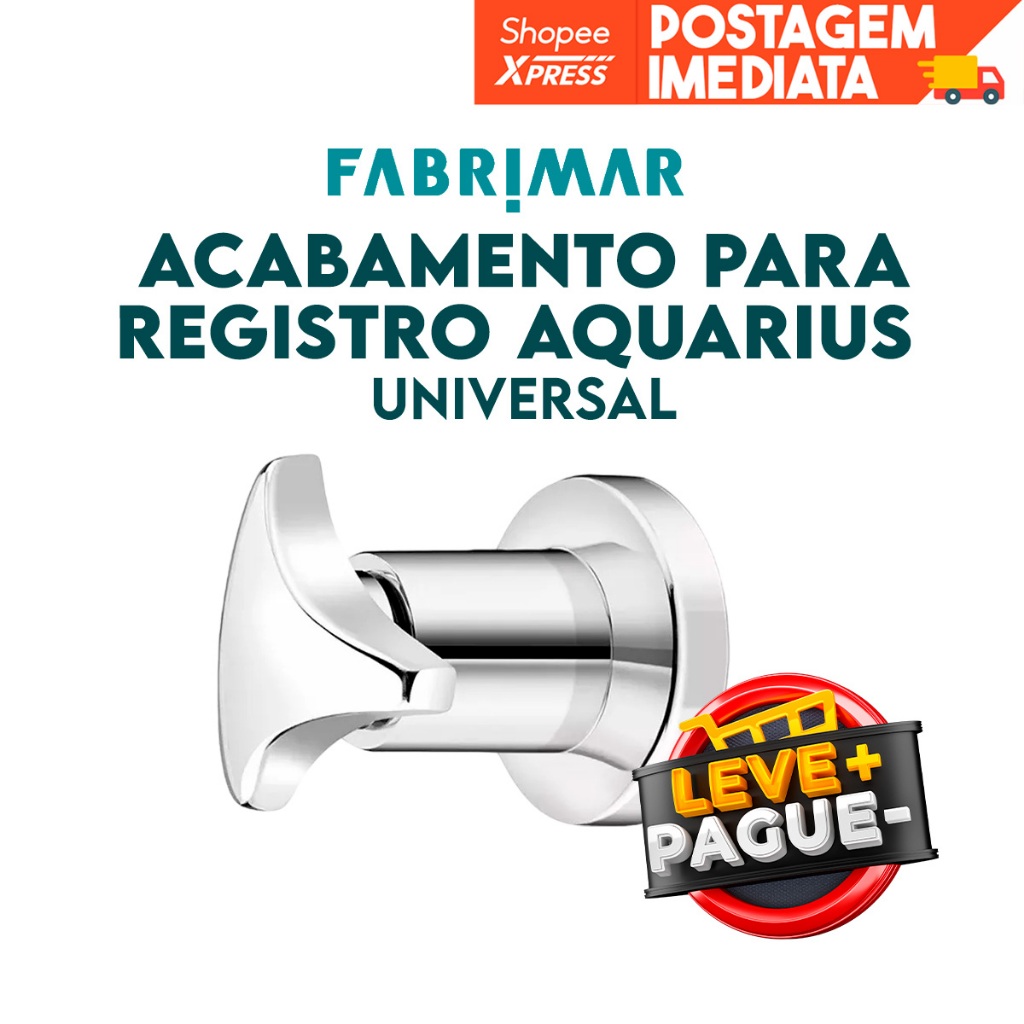 Acabamento Fabrimar Aquarius Para Registro 1/2 e 3/4 Universal
