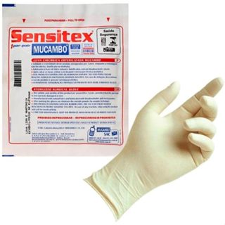 Luva Cirúrgica Estéril Sensitex Mucambo - Kit C/ 10 Pares em Oferta na Shopee