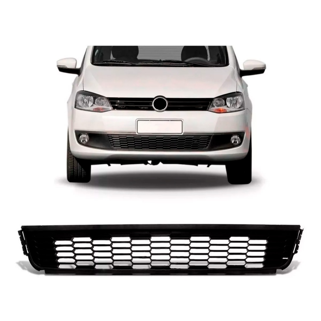 Grade Parachoque Central Fox Spacefox 2011 a 2014 Preta em Oferta na Shopee