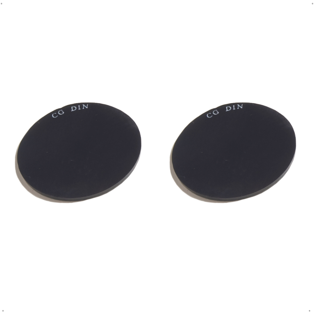 Lentes de proteção redondas Carbografite 50mm - tonalidade 4