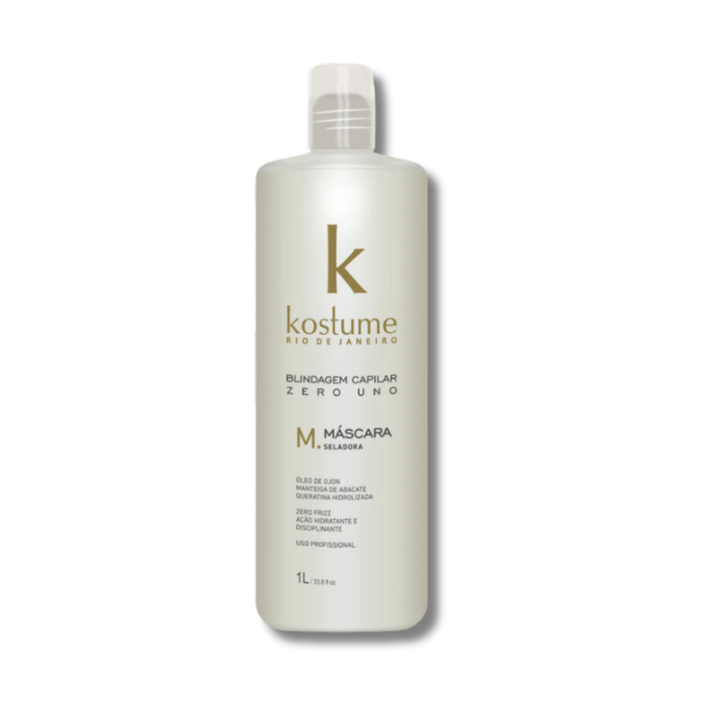 Progressiva Máscara Seladora Zero Uno Blindagem Escova Cabelo 1 Litro Kostume em Oferta na Shopee