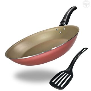 Frigideira Francesa 22 cm Antiaderente Com 5 Camadas De Teflon Cor Cereja e Dourado