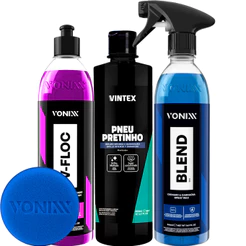 Kit Para Lavar Carro Moto Shampoo Cera Pretinho Pneu Vonixx