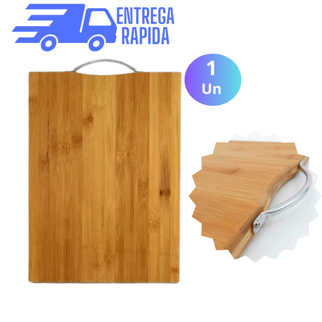 Tábua De Carne Bambu Com Alça Tabua de Corte