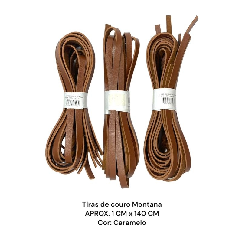 20 METROS DE TIRA DE COURO MONTANA (15 TIRAS) em Oferta na Shopee