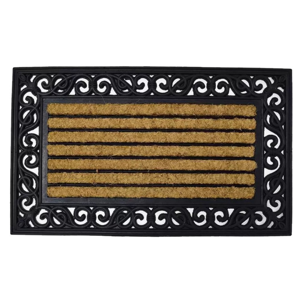 Capacho Antiderrapante Fibra de Coco Horizontal 45x75cm Kacyumara Facil Limpeza Uso Interno Externo em Oferta na Shopee
