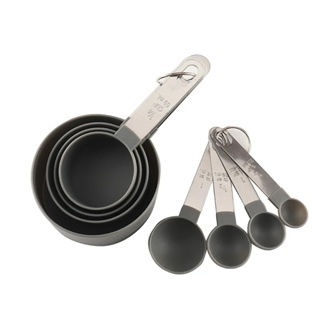 Jogo de Colher Medidora de Inox Nylon 8 Peças - Kit Cozinha Medição em Oferta na Shopee