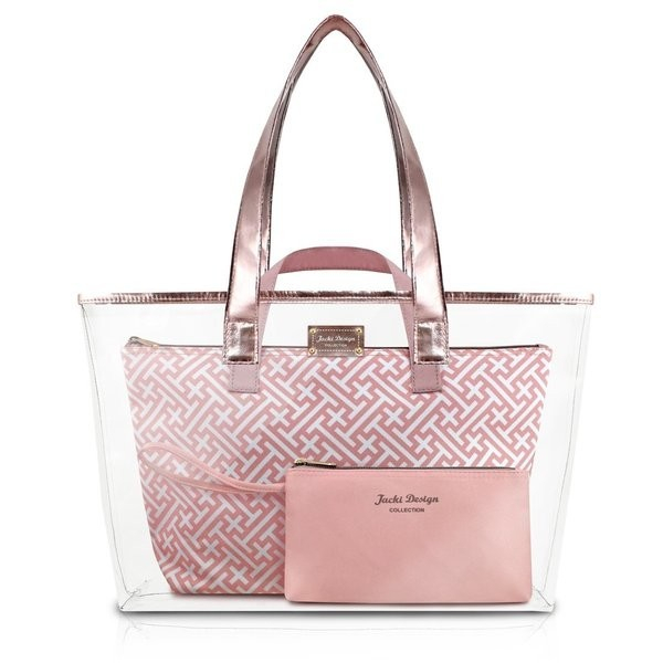 Bolsa Transparente com 3 Peças Diamantes