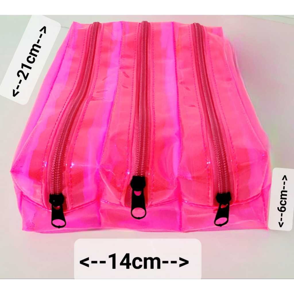 Estojo Escolar Transparente Rosa: Onde Comprar | BuscaProdutos