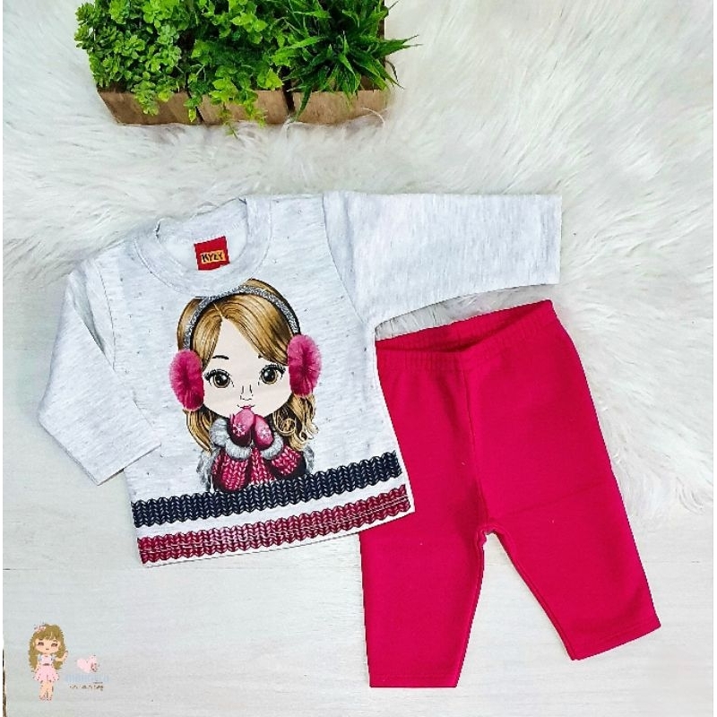 Conjunto Infantil Feminino Kyly Inverno Estampas Sortidas
