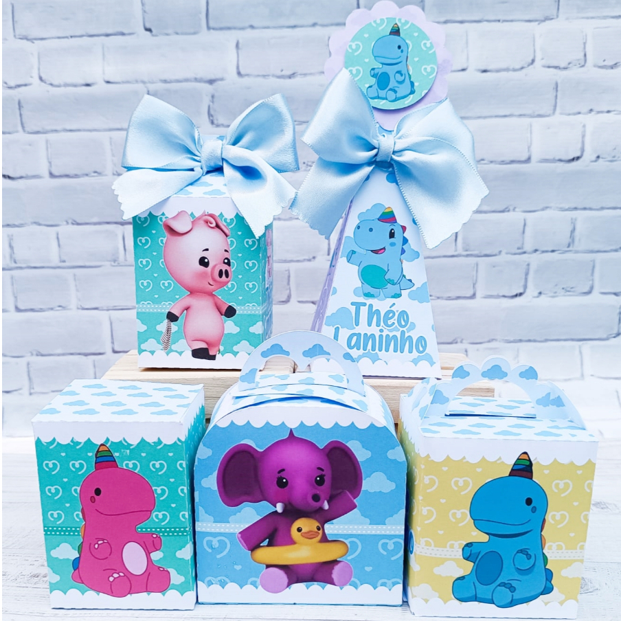 Kit Personalizados Baby Tube Menino - Turma Tube - Lembrancinha para Festa - PEGUE E MONTE