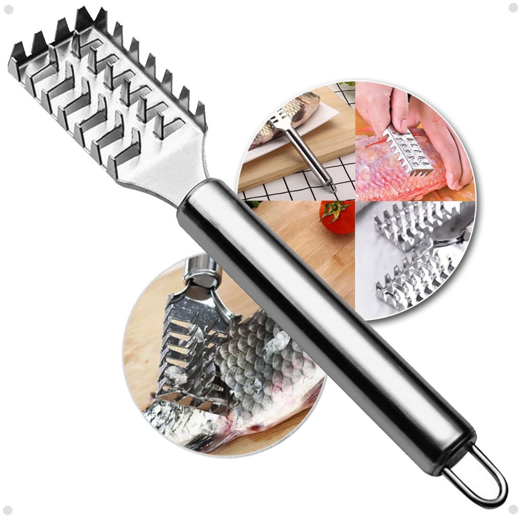 Escamador Limpador De Escamas Remove Escamas Do Peixe Premium Aço Inox Profissional Oferta