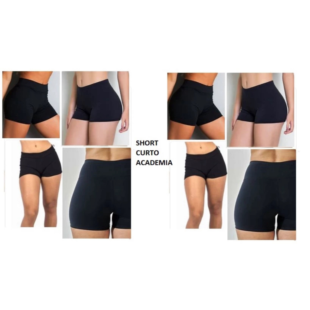 Shorts Suplex Legging Academia Cintura alta Não fica Transparente plus size
