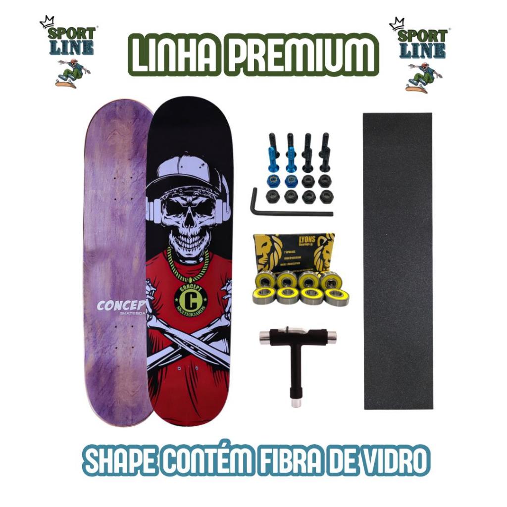 Shape De Marfim Fiberglass Premium Profissional + Rolamento + Chave T + Parafuso De Base +Lixa Gátis