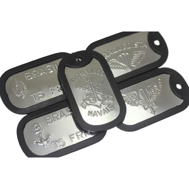 Placa Dog Tag  Aeronáutica Exército Marinha Fuzileiros Navais Paraquedista